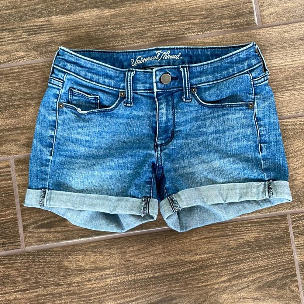 Universal Thread 00 Mid Rise Midi Denim Shorts